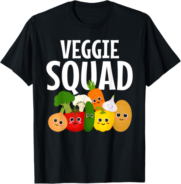 Veggie Squad Shirt | Retro Vegetable Shirt Vegan Vegetarian ... - Image 2